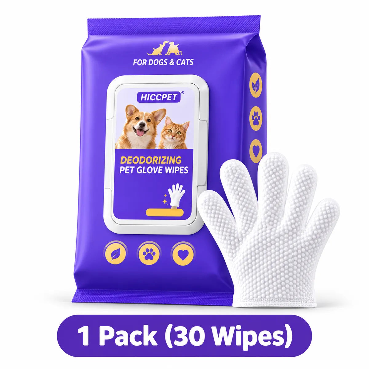 Skip the Bath — 5-Finger Pet Cleaning Wipes