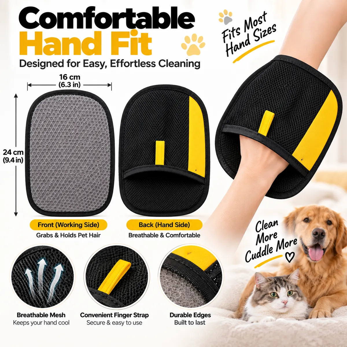 ✨Last Day 50% OFF - Pet hair remover Electrostatic gloves