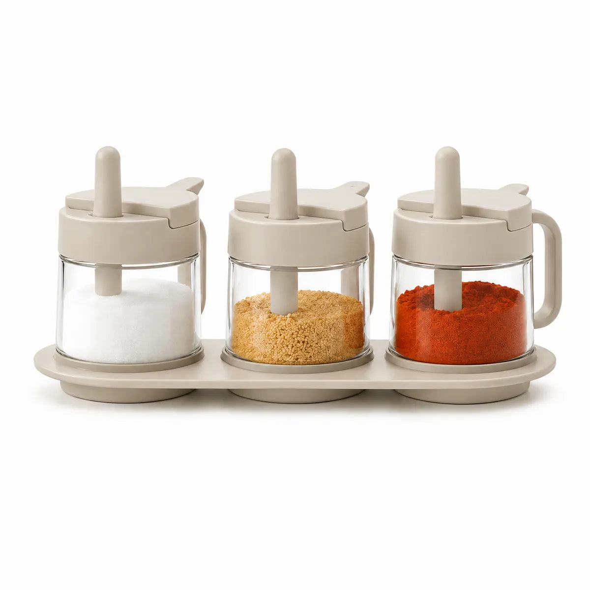 Spiceora® Glass Spice Jars with Built-In Spoons(upsell)