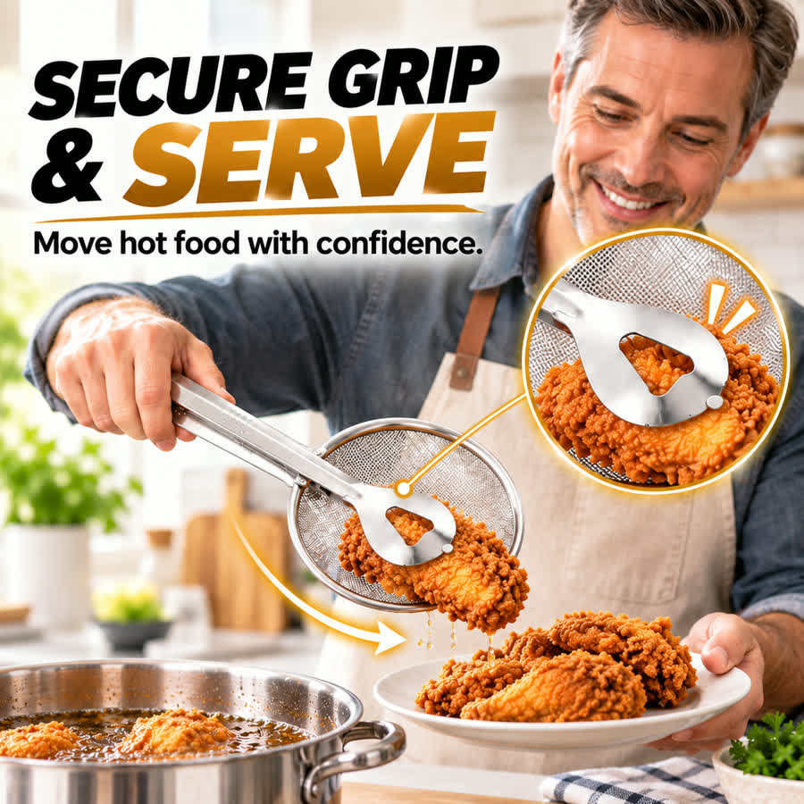 Secure grip for moving hot food