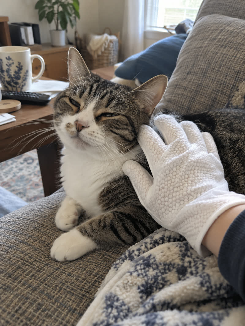 Customer using HICC PET glove wipes — review 05