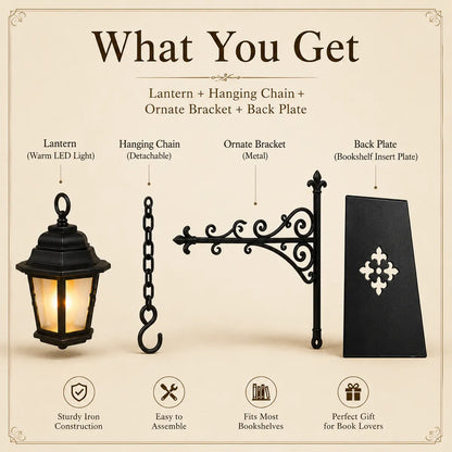 Dluvivo® Library Lantern Shelf Light VintageHanging Lantern