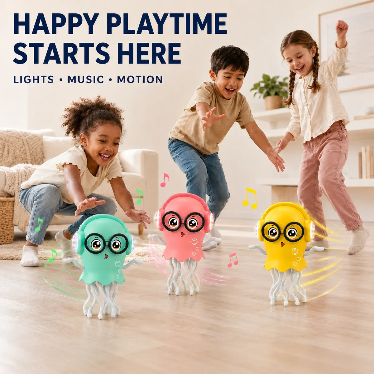Jellydancer® 🪼 🎵 Dancing Jellydancer Toy-Lights, Music & Bump-and-Go Motion