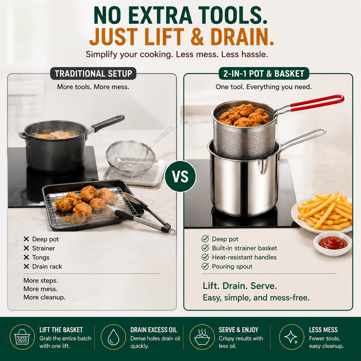 🔥 LAST DAY — 50% OFF Personal Mini Deep Fryer Set（upsell）