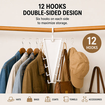 Dluvivo®  12-Hook Space-SavingCloset Organizer