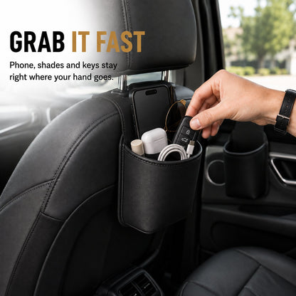 🚗 Tavelyq® Removable Nano Gel Car Door Storage Pocket & Cup Holder