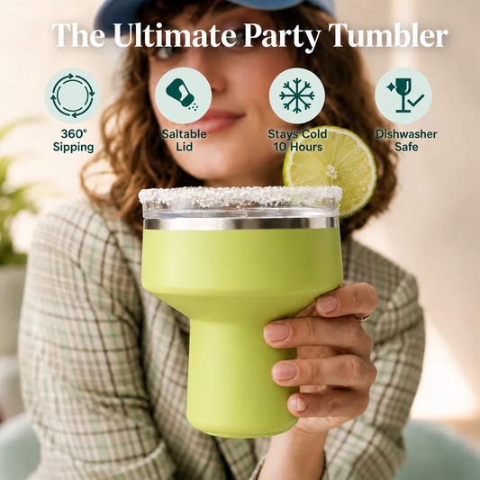 Rimvella®- 16 OZ COCKTAIL TUMBLER ❄️🍹 The Insulated Margarita Cup That Keeps the Good Stuff Cold for Up to 10 Hours