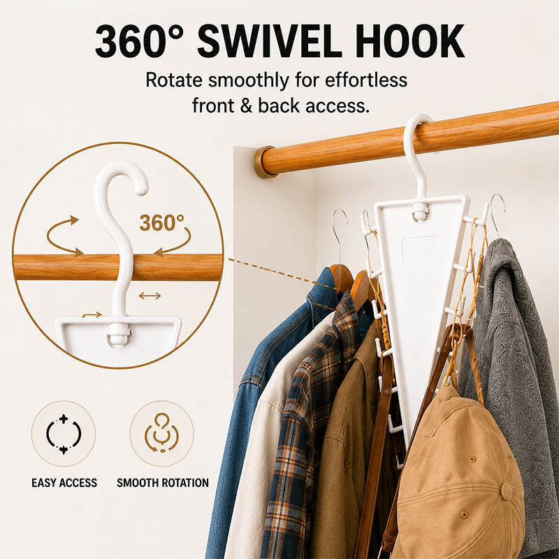 Dluvivo®  12-Hook Space-SavingCloset Organizer