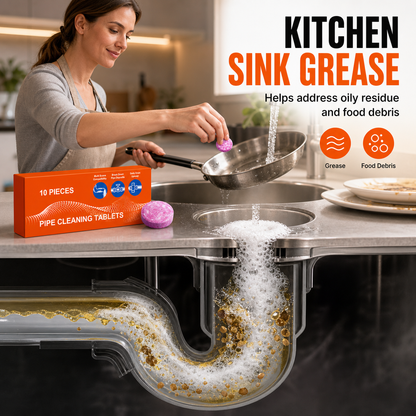 🔥 FINAL DAY 64% OFF-Dluvivo® Powerful Foaming Drain Cleaner for Kitchen & Bathroom