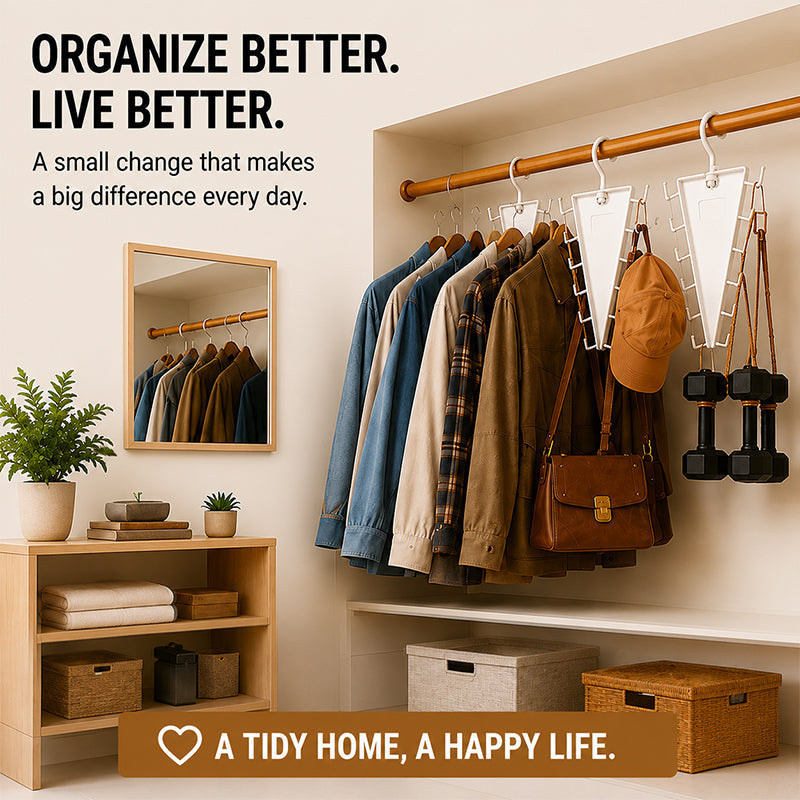 Dluvivo®  12-Hook Space-SavingCloset Organizer