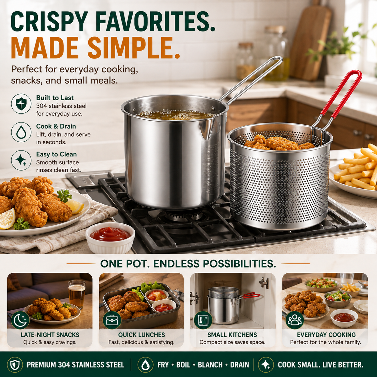 🔥 LAST DAY — 50% OFF Personal Mini Deep Fryer Set（upsell）