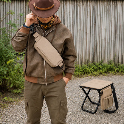 🔥 Outdoor Essential: Portable Folding Stool with Shoulder Strap