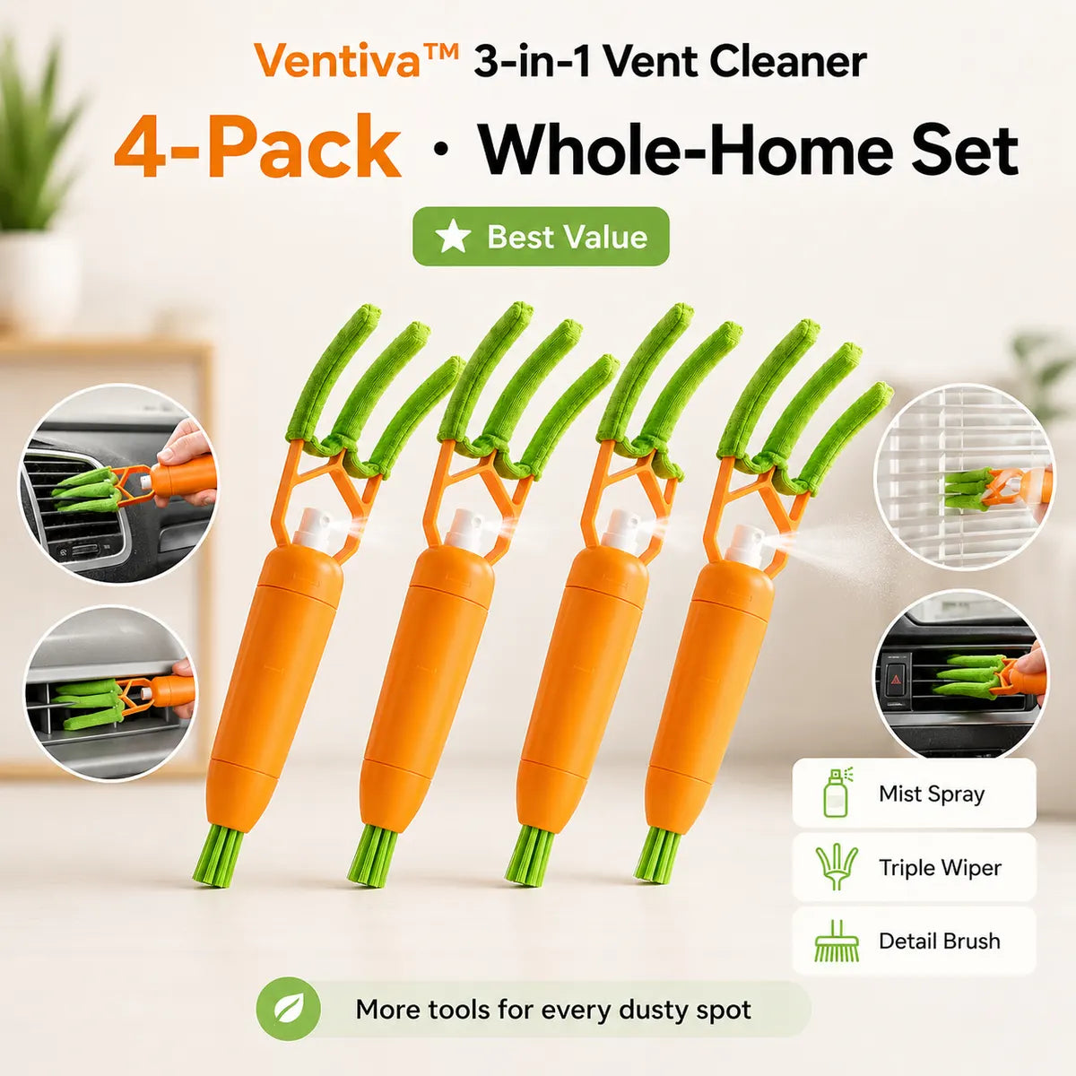Ventiva®-3-IN-1 VENT CLEANER 💨 ✨（upsell）