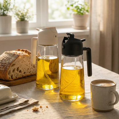 2-in-1 Glass Olive Oil Sprayer & Dispenser（29.99）