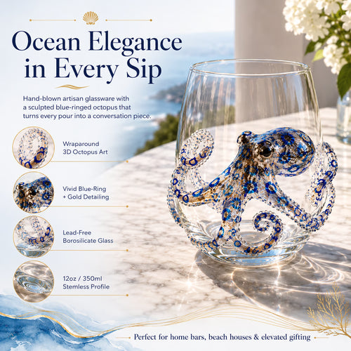 3D Ocean Animal Artisan Glassware Collection