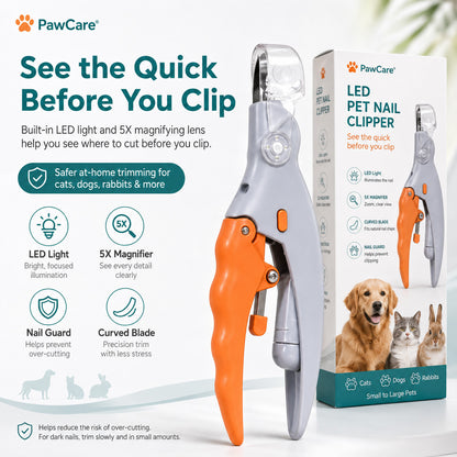 Dluvivo Pet Nail Clippers with LED Light