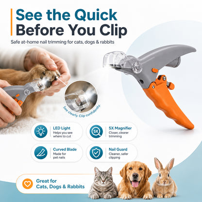 Dluvivo Pet Nail Clippers with LED Light