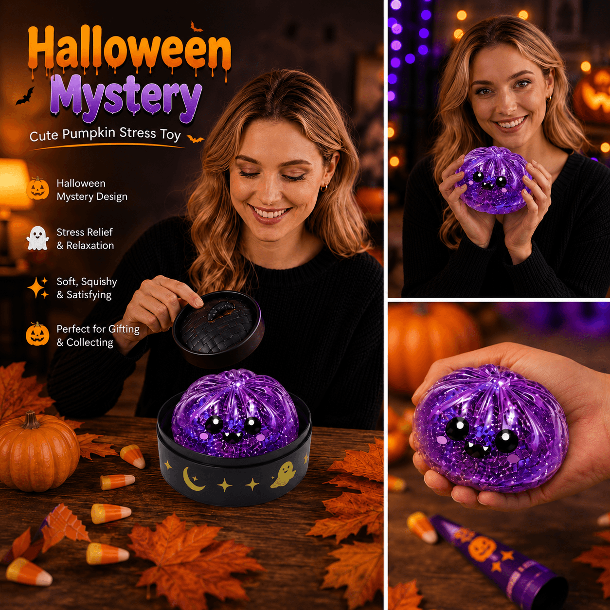 Halloween Mystery Dumpling Squishy Blind Box 🎃