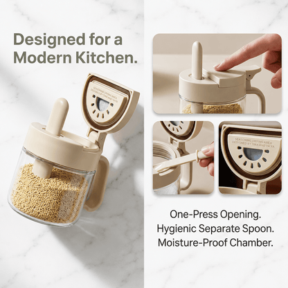 Spiceora® Glass Spice Jars with Built-In Spoons（upsell）