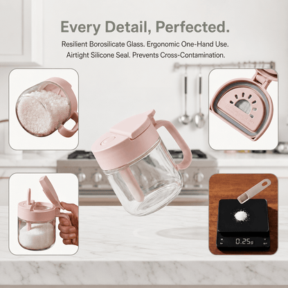 Spiceora® Glass Spice Jars with Built-In Spoons（upsell）