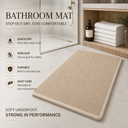 Absorbent Non-Slip Bath Mat