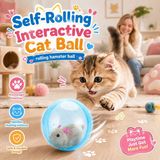 SELF-ROLLING® Cat Ball That Turns Bored CatsInto Play Mode
