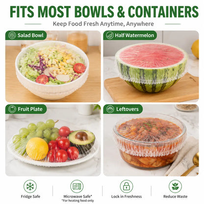 Orveliq® 100PCS Disposable Stretch Food Covers for Bowls & Plates🛒