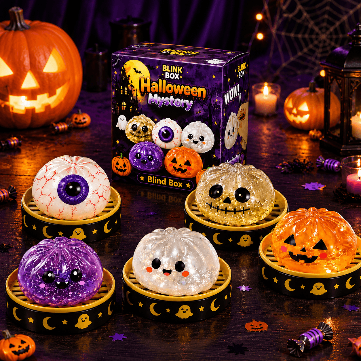 Halloween Mystery Dumpling Squishy Blind Box 🎃