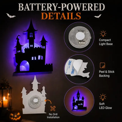 Stickers Halloween LED Silhouette Wall Light