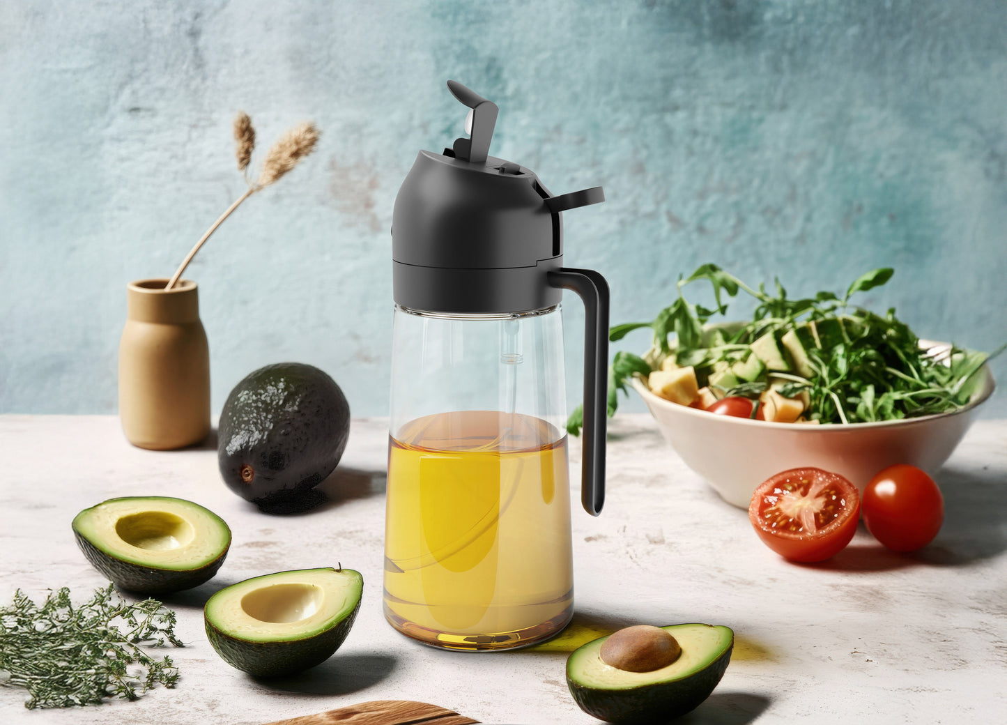 2-in-1 Glass Olive Oil Sprayer & Dispenser（29.99）