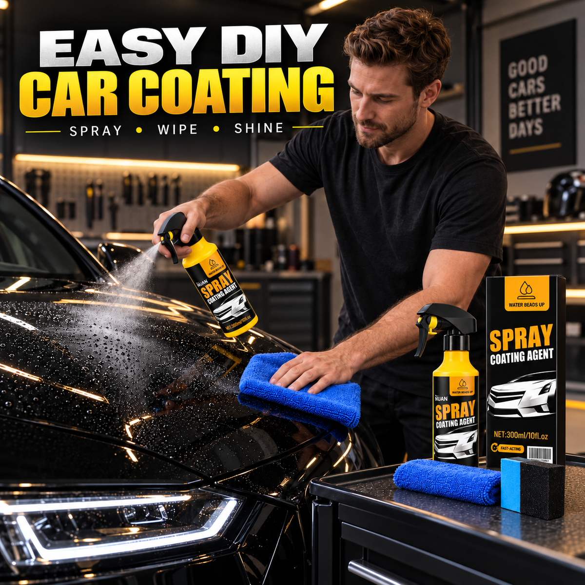 🚗80% OFF — Nano Car Coating Spray| Hydrophobic Gloss & Protection