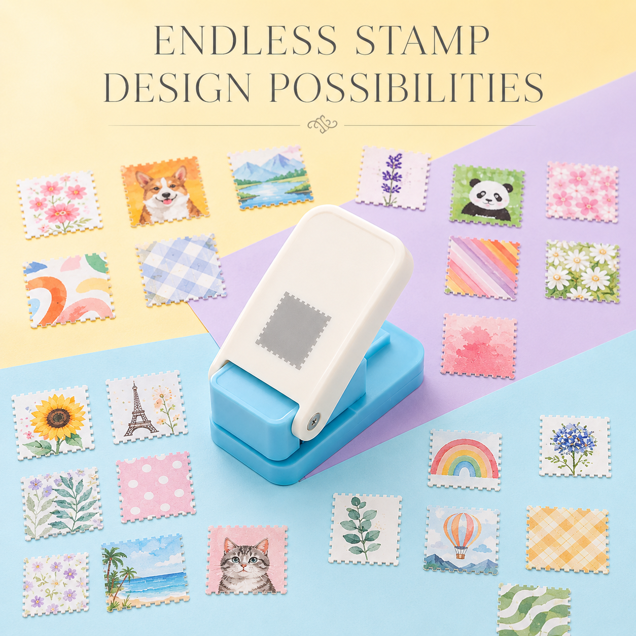 Dluvivo®Stamp-Edge PaperPunch Mini PostageShape Cutter