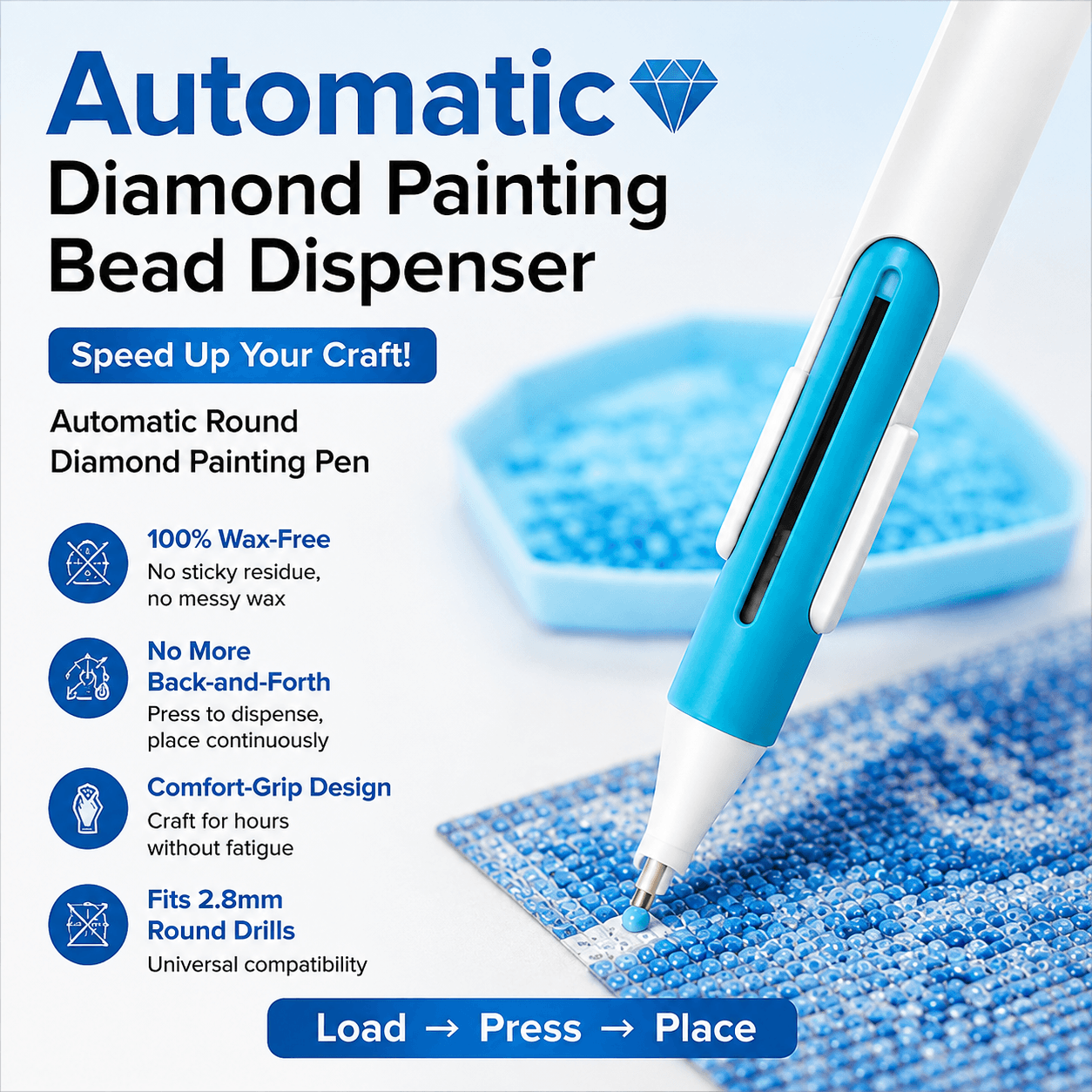 Drillora® Automatic Diamond Painting Bead Dispenser Pen 💎
