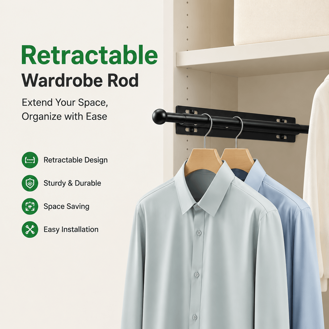 Pull Out Extra Hanging Space in Seconds