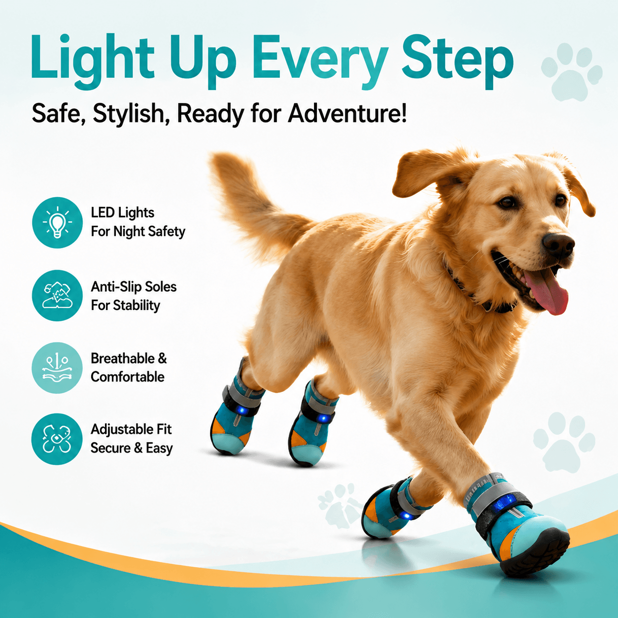 Noxivelle® LED Dog Shoes – Light Up Every Step