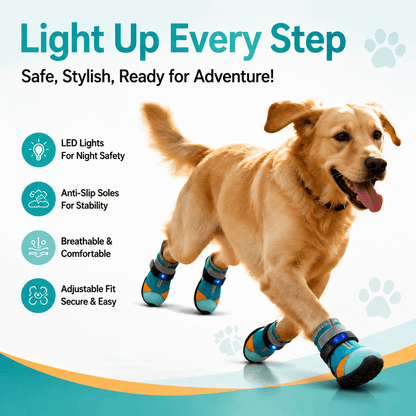 Noxivelle® LED Dog Shoes – Light Up Every Step