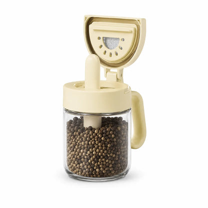 Spiceora® Glass Spice Jars with Built-In Spoons