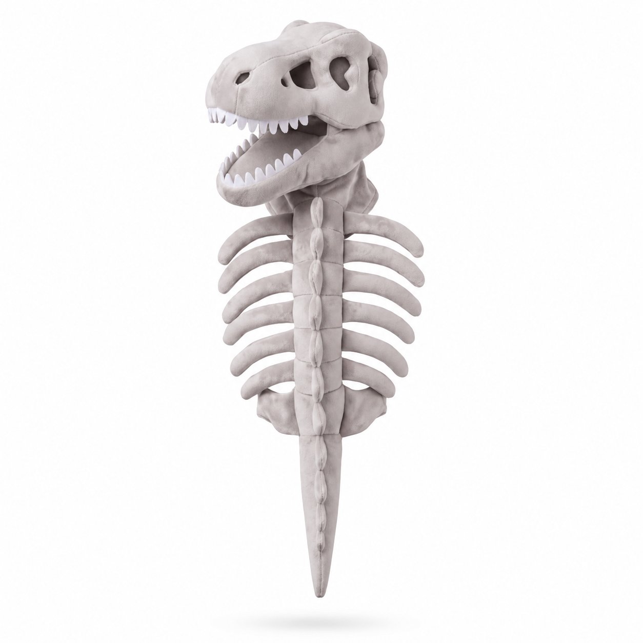 Gray dinosaur skeleton pet costume