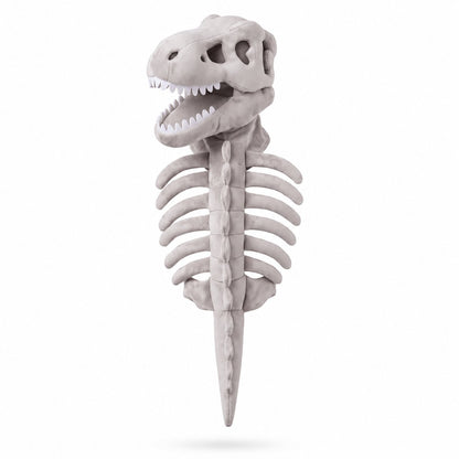 Gray dinosaur skeleton pet costume