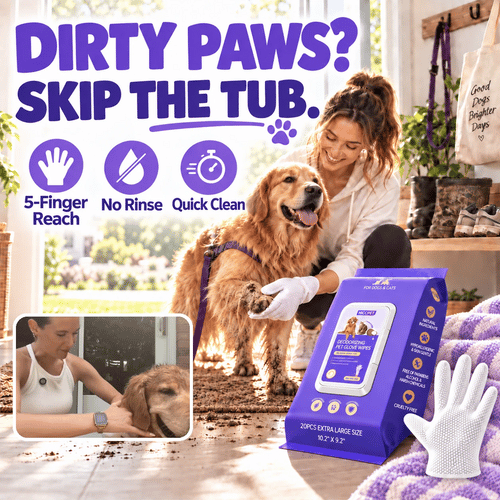 Skip the Bath — 5-Finger Pet Cleaning Wipes