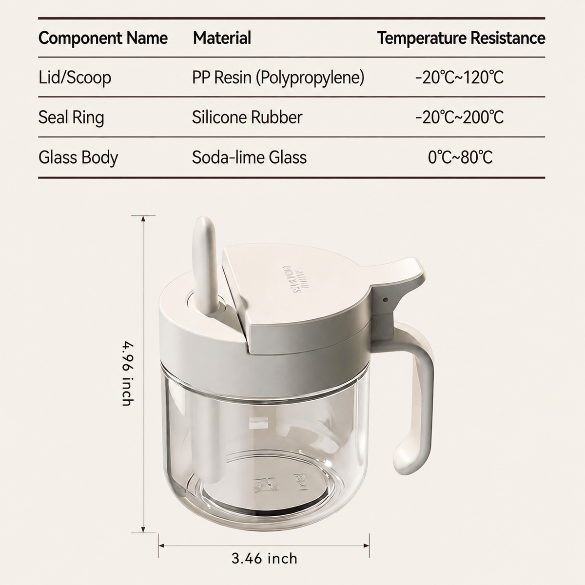 Spiceora® Glass Spice Jars with Built-In Spoons（upsell）