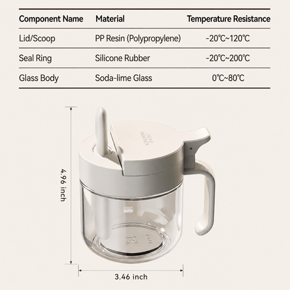 Spiceora® Glass Spice Jars with Built-In Spoons（upsell）