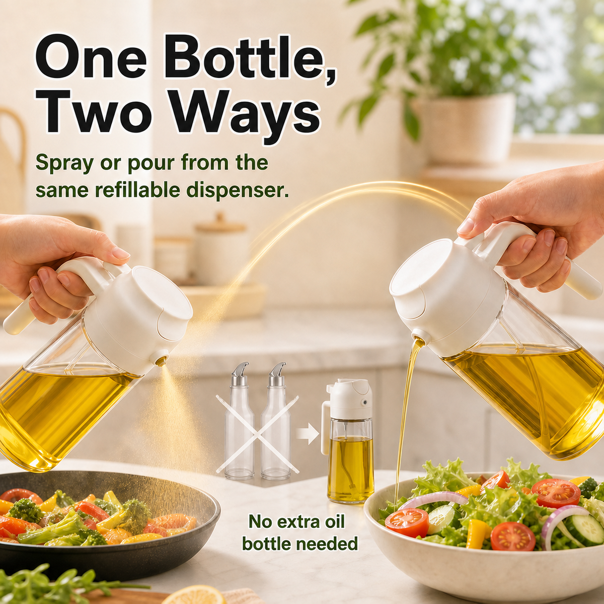 🔥FINAL DAY 80% OFF -Dluvivo® 2-in-1 Glass Olive Oil Sprayer & Dispenser（mst-upsell）