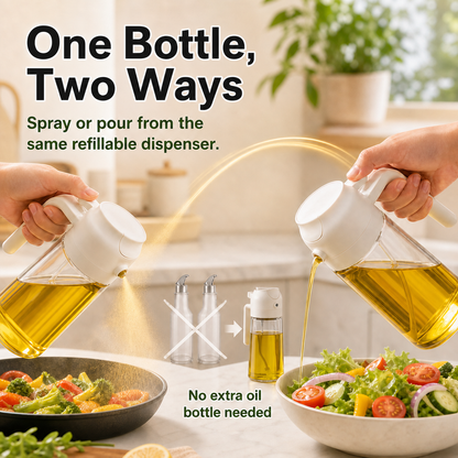 🔥FINAL DAY 80% OFF -Dluvivo® 2-in-1 Glass Olive Oil Sprayer & Dispenser（mst-upsell）