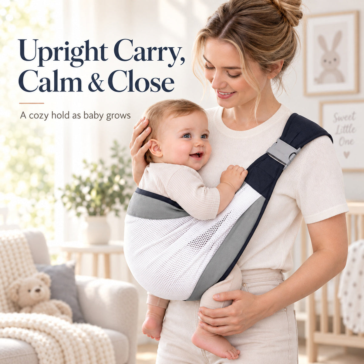 Breathable Mesh Baby SlingLight Carry, Close Comfort