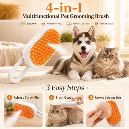 4-in-1  Rechargeable Pet Steam Brush（upsell-mst）