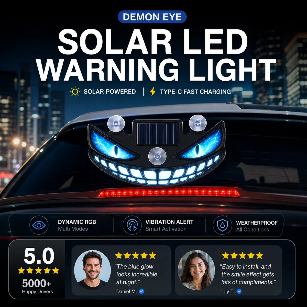 DEMON EY Solar LED Car Light（upsell）