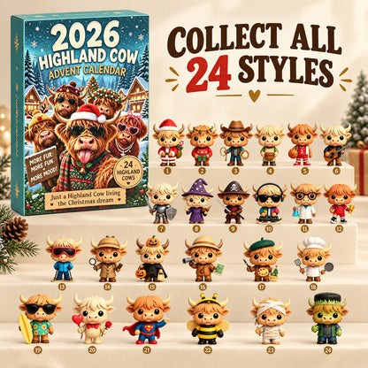 Meet 24 Adorable Highland Cows – A Magical Christmas Countdown
