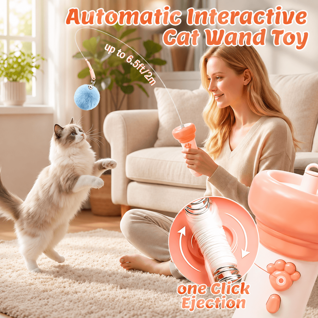 Pounzora®  Interactive Cat Ball Launcher
