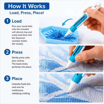 Drillora® Automatic Diamond Painting Bead Dispenser Pen 💎